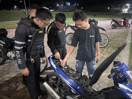 Cegah tindak kriminalitas sat samapta gelar patroli pada malam hari